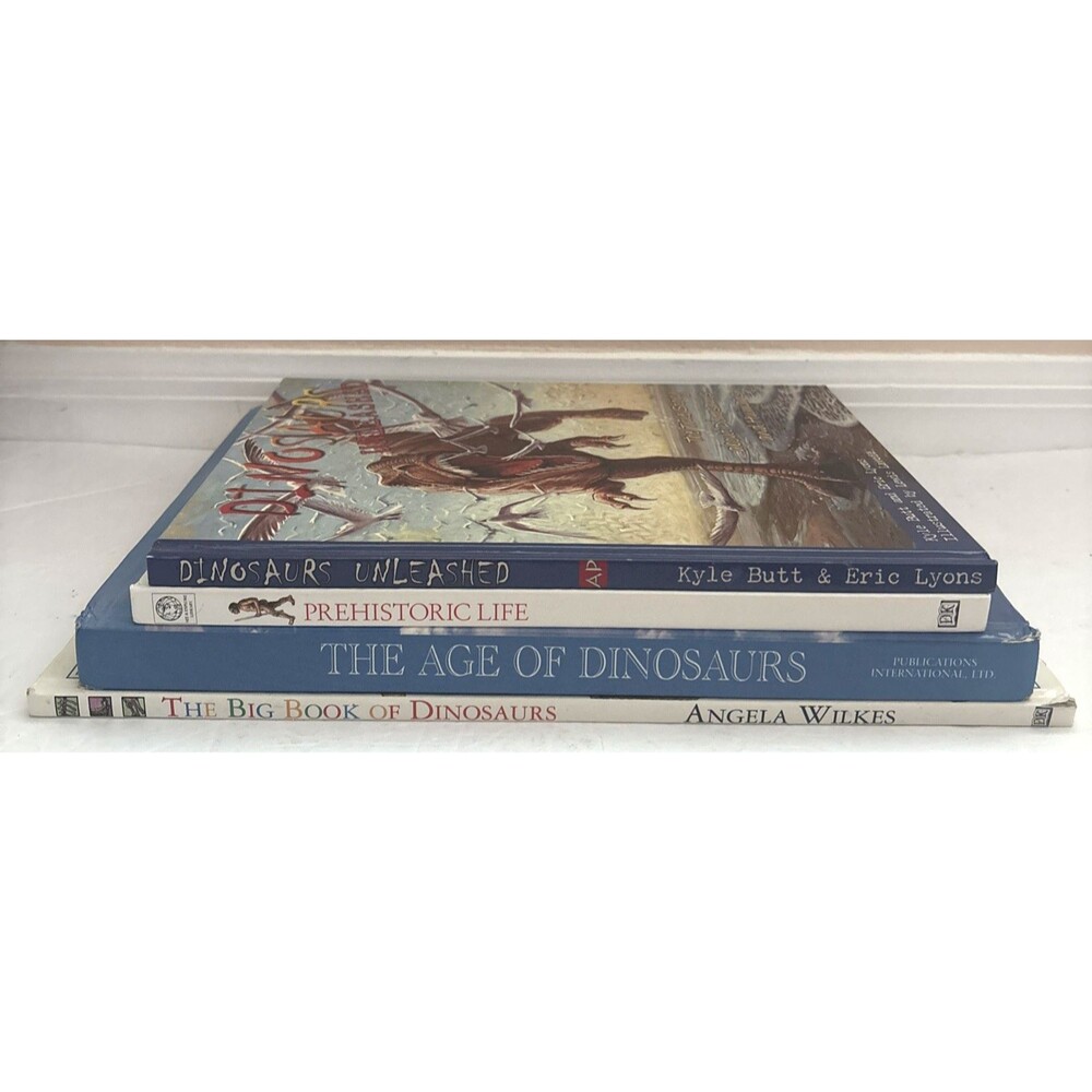 Dinosaur Children's Books Homeschool Educational Hardcover Set Lot of 4 Science